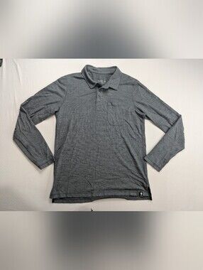 Smartwool Mens Merino Sport 150 Size Small Long Sleeve Polo Shirt Grey